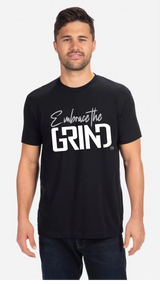 Embrace the Grind Short Sleeve Tee Shirt Black/Silver/White