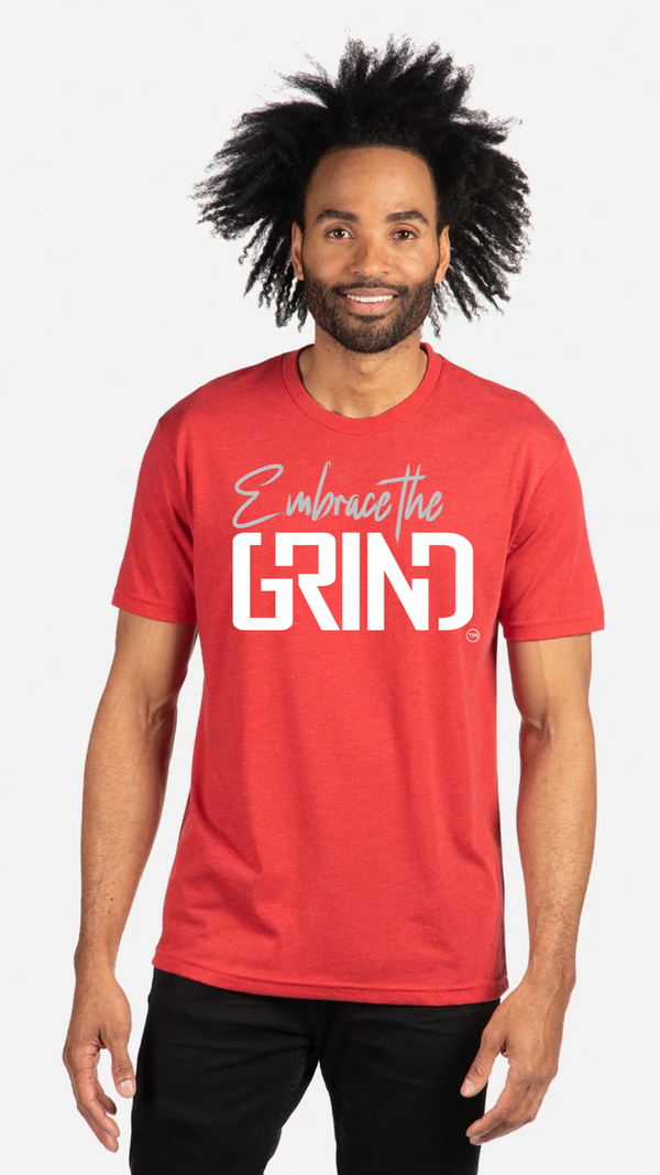 Embrace the GRIND Tee shirt Heather Red