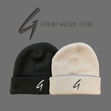 Grind Mode Gear Knit-Cuff Beanie (Grey/black)
