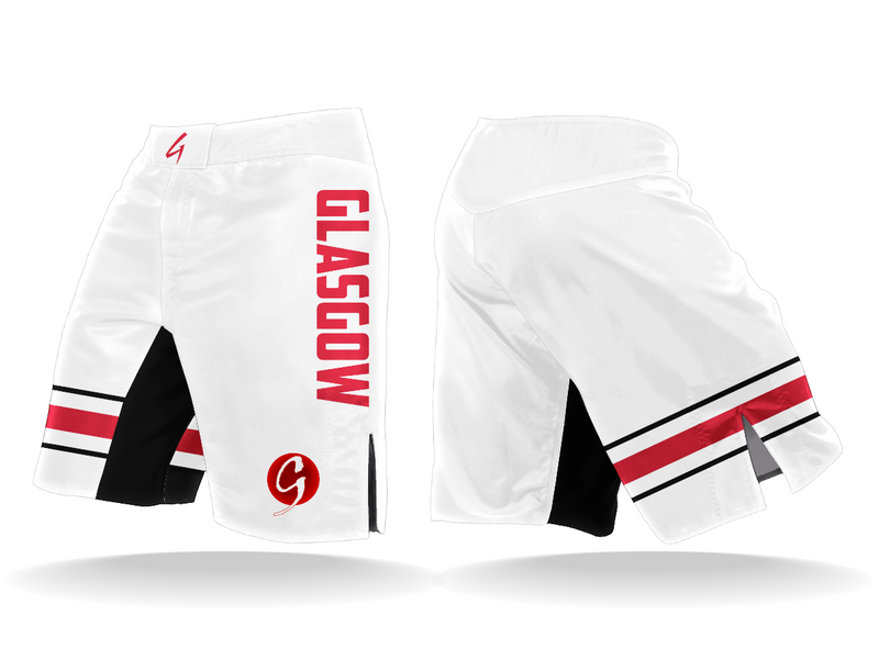 Glasgow Trained MMA Shorts (White)