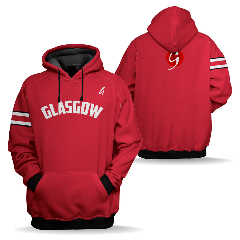 Glasgow Trained Pull Over Hoodie (Red)
