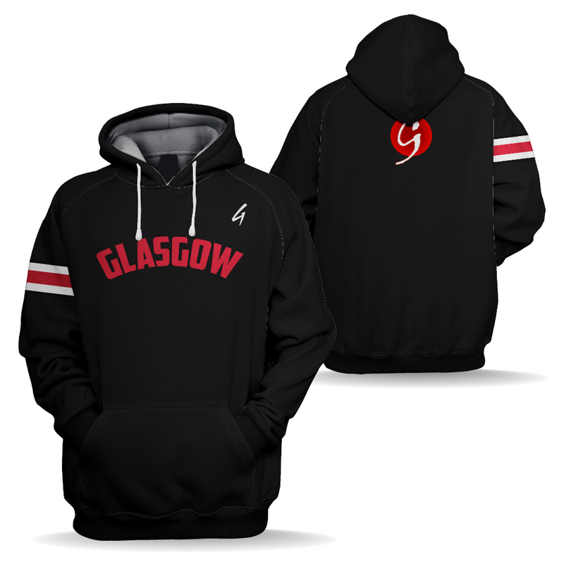 Glasgow Trained Pull Over Hoodie (Black)